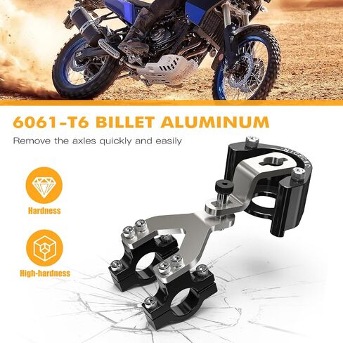 Black Steering Stabilizer Bracket Steering Damping Mount Compatible with Yamaha Tenere 700 /XTZ700 2019-2024, Tenere 700 Rally Edition 2020-2024, Tenere 700 World Raid 2022, Aluminum, CNC in Saudi Arabia