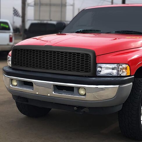 DNA MOTORING GRF-OH-005-MBK-1 ABS Honeycomb Mesh Style Front Bumper Grill Frame Compatible with 94-01 Ram 1500, 94-02 Ram 2500/3500, Matte Black in Saudi Arabia