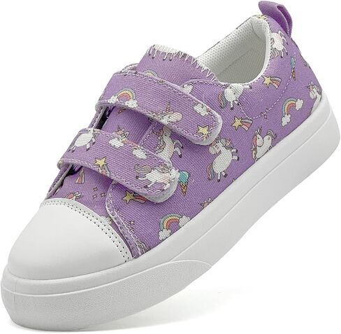 Toddler Shoes for Boys and Girls Kids Comfortable Breathable Non-Slip Canvas Sneakers with Dual Hook and Loops in Saudi Arabia