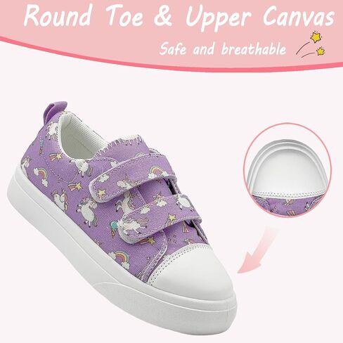 Toddler Shoes for Boys and Girls Kids Comfortable Breathable Non-Slip Canvas Sneakers with Dual Hook and Loops in Saudi Arabia