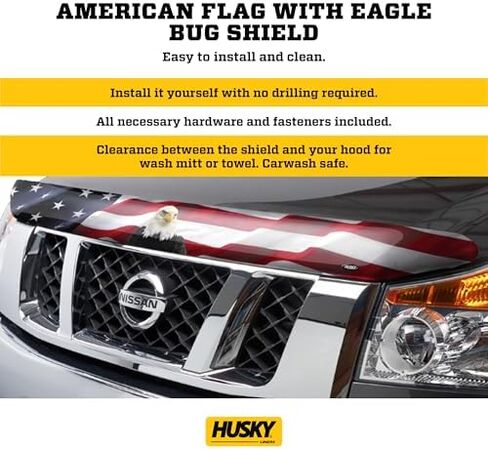 حامي Husky Liners محامي مع العلم الأمريكي | يناسب 2017-2022 Ford F-250/F-350/F-450 Super Duty ، درع عالي الجودة/الأخطاء-1 PC. ، متعدد الألوان-USA | 2818264 in Kuwait