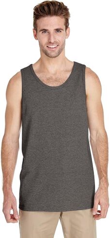 Gildan G520 Heavy Cotton Tank Top - Forest Green - L in Saudi Arabia