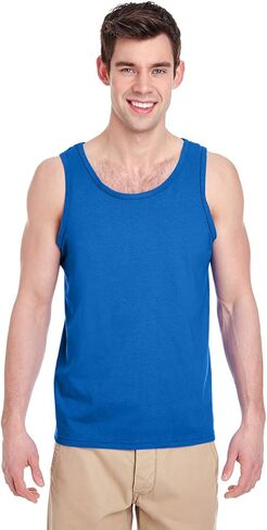 Gildan G520 Heavy Cotton Tank Top - Forest Green - L in Saudi Arabia