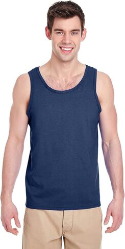 Gildan G520 Heavy Cotton Tank Top - Forest Green - L in Saudi Arabia