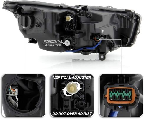 Acanii - لعام 2014-2022 Infiniti Q50 W/O AFS مصنع LED DRL Projector المصابيح الأمامية السائق والراكب in Saudi Arabia
