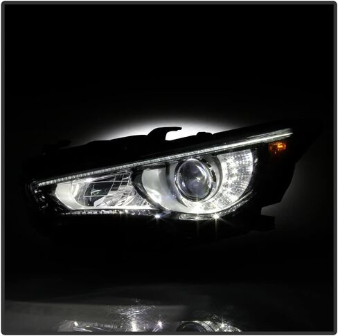 Acanii - لعام 2014-2022 Infiniti Q50 W/O AFS مصنع LED DRL Projector المصابيح الأمامية السائق والراكب in Saudi Arabia