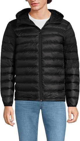 Lands' End Men's Wanderweight Ultralight Packable Hooded Down Jacket in Saudi Arabia