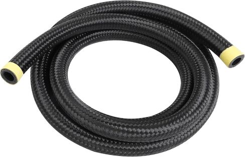 خط الوقود 6AN مضفر - 3/8 "× 6 أقدام من خرطوم برودة ناقل الحركة للتوجيه السلطة ، خرطوم النايلون CPE للزيت والغاز والهواء ومواد التشحيم (أسود) in Kuwait