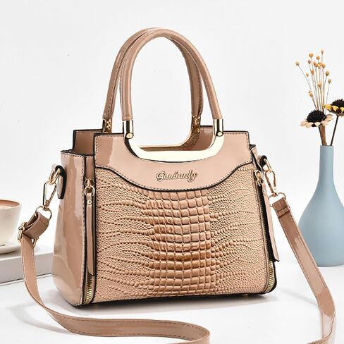 PORT&LOTUS Small Top Handle Crossbody Purses for Women Crocodile Pattern Shoulder Bags for Women in Saudi Arabia