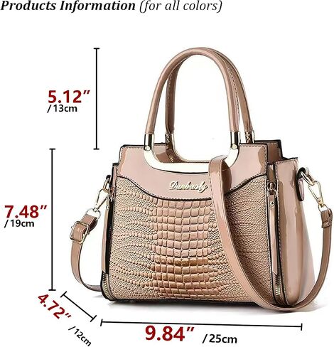 PORT&LOTUS Small Top Handle Crossbody Purses for Women Crocodile Pattern Shoulder Bags for Women in Saudi Arabia