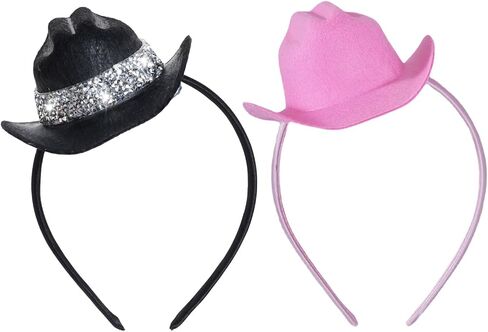 Pink Cowgirl Hat Mini Cowboy Hat for Women Western Cowgirl Accessories Women's Costume Halloween Western Cowboy Party in Saudi Arabia