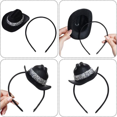 Pink Cowgirl Hat Mini Cowboy Hat for Women Western Cowgirl Accessories Women's Costume Halloween Western Cowboy Party in Saudi Arabia