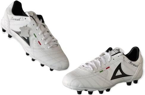Pirma Brasil Men's Soccer Cleats 0501 Color White/Black Firm Ground in Saudi Arabia