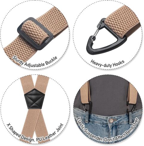 حمالات للرجال في الخدمة الثقيلة ، X Back Hidden Sumpender 1.5 "تحت الملابس ، حمالات العمل القابلة للتعديل للرجال نساء in Kuwait