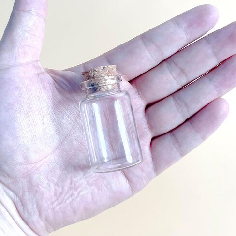 9 PCS 45 مل زجاجات زجاجية صغيرة مع سدادة الفلين ، زجاجة زخرفية ، الجرار القوارير ، جرة تخزين لطيفة ، متمنية زجاجة 30 × 90 مم (1.18x3.55inch) in Kuwait