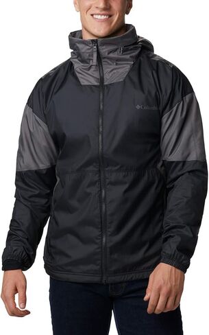 Columbia Men's Point Park Lined Windbreaker, Bright Gold/Safari/Collegiate Navy, Medium in Saudi Arabia
