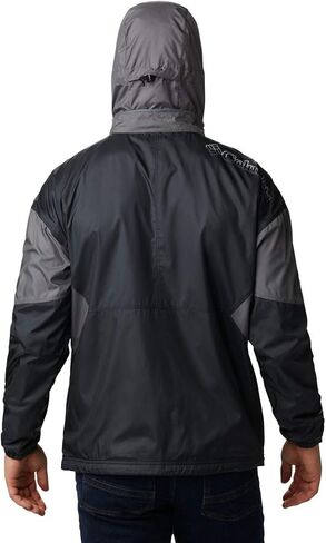 Columbia Men's Point Park Lined Windbreaker, Bright Gold/Safari/Collegiate Navy, Medium in Saudi Arabia