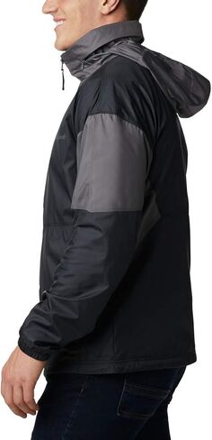 Columbia Men's Point Park Lined Windbreaker, Bright Gold/Safari/Collegiate Navy, Medium in Saudi Arabia
