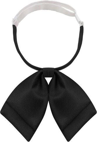 Bow Tie for Women Girl, Womens Bow Tie Adjustable Pre-Tied Bowtie Solid Color Bowties for School Party Graduation in Saudi Arabia