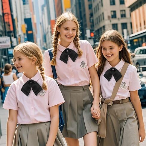 Bow Tie for Women Girl, Womens Bow Tie Adjustable Pre-Tied Bowtie Solid Color Bowties for School Party Graduation in Saudi Arabia