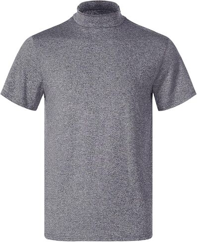 Freebily Mens Basic Turtleneck Short Sleeve T-Shirts Slim Fit Undershirt Solid Knitwear Sweaters in Kuwait