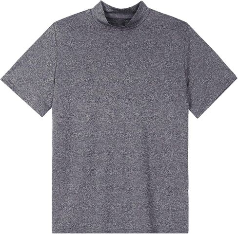 Freebily Mens Basic Turtleneck Short Sleeve T-Shirts Slim Fit Undershirt Solid Knitwear Sweaters in Kuwait