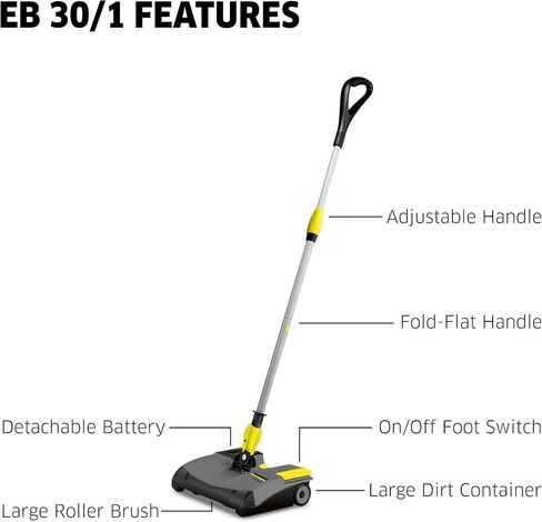 Karcher EB 30/1 Compact Floor Sweeper, Grey in Saudi Arabia
