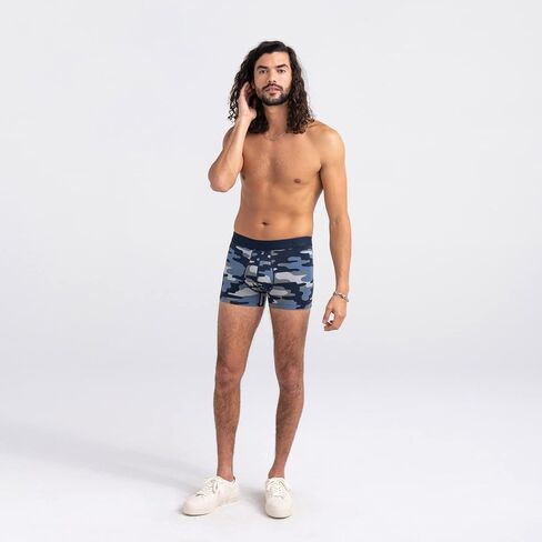 SAXX Men's Underwear - Droptemp Cooling Cotton Trunk Fly with Built-in Pouch Support - Underwear for Men Black in Kuwait