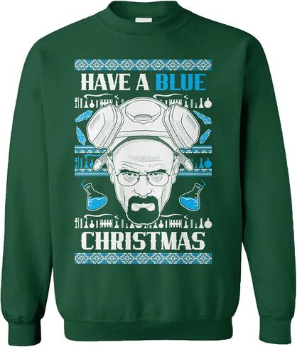 Haase Unlimited Have A Blue Christmas - Ugly Sweater Pattern Unisex Crewneck Sweatshirt in Saudi Arabia