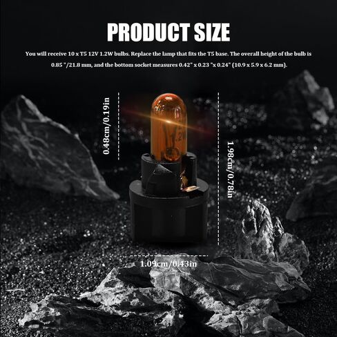 10 Pack Car Arunder Light Light ، لمبة ضوء الفرامل ، 12 فولت 21/5W ملحق بديل لإضاءة إضاءة السيارات ، إضاءة إضاءة السيارات العالمية T5 أداة الهالوجين لمعظم السيارات (خضراء) in Saudi Arabia