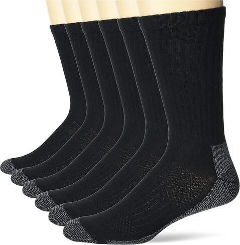 Hanes mens X-temp Lightweight Liner Socks, 6-pair Pack Work Sock, White, 12-14 Big Tall US in Saudi Arabia