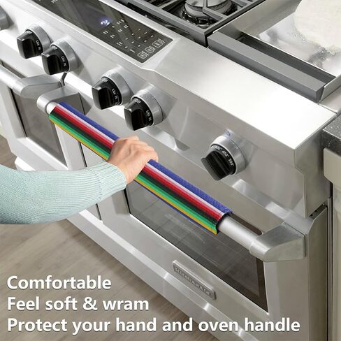 Rainbow Glitter Sparkle Refrigerator Door Handle Covers Pink Blue Gradient Kitchen Appliances Gloves For Microwave Dishwasher Fridge Door Cloth Protector 2pcs in Kuwait