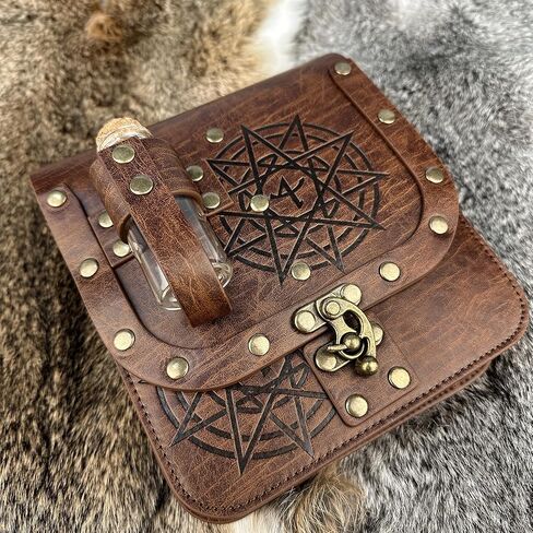 Medieval Fantasy Belt Set with Potion Bottles & Alchemy Bag Renaissance Ren Faire Cosplay Accessories Wizard Costume in Saudi Arabia