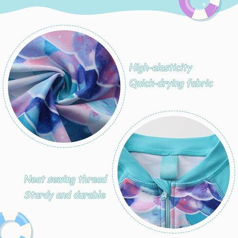 Girls One Piece Swimsuits Long Sleeve Swim Dress for Girls Hawaiian Skirted Bathing Suit Summer Swimwear 3-16 Years in Kuwait