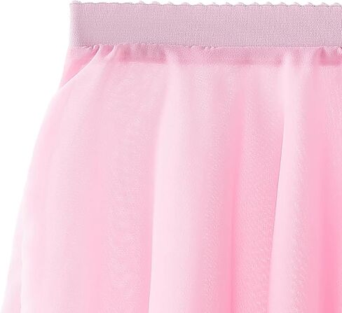 Jastore Girls Ballet Dance Clorts Shier Chiffon Dance Skirt Ballet Wrap Skirt Dancewear Tutu for Toddlers in Saudi Arabia