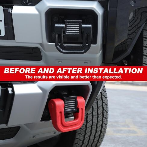 Tow Hook Covers for Hummer EV Accessories 3PCS Rear Front Bumper Tow Hook Rubber Sleeve Protectors Compatible with Hummer EV 2024 2025 (Red) in Kuwait