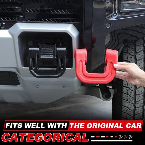 Tow Hook Covers for Hummer EV Accessories 3PCS Rear Front Bumper Tow Hook Rubber Sleeve Protectors Compatible with Hummer EV 2024 2025 (Red) in Kuwait