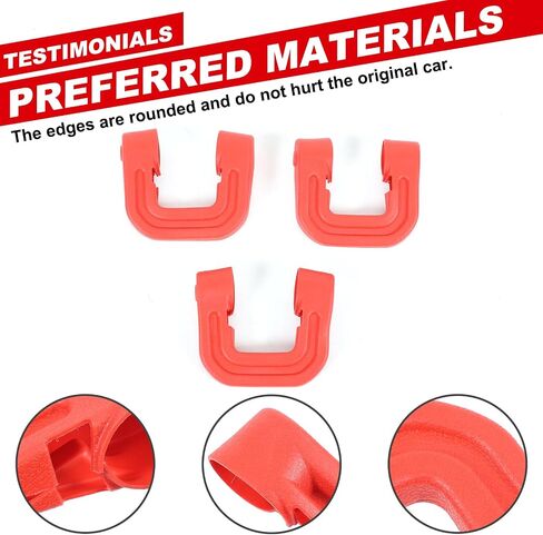 Tow Hook Covers for Hummer EV Accessories 3PCS Rear Front Bumper Tow Hook Rubber Sleeve Protectors Compatible with Hummer EV 2024 2025 (Red) in Kuwait