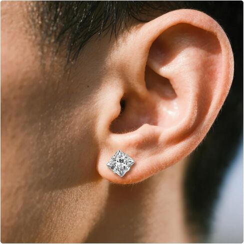 مقاييس Ruifan للآذان ASTM F136 Titanium Square Clear Cz Single Flare Tapers Screen Screen Dauges Earrings Earns Expander Strudding Kit Pister for Women Men 10g 8g 4g 4g 2g 0g 00g in Saudi Arabia