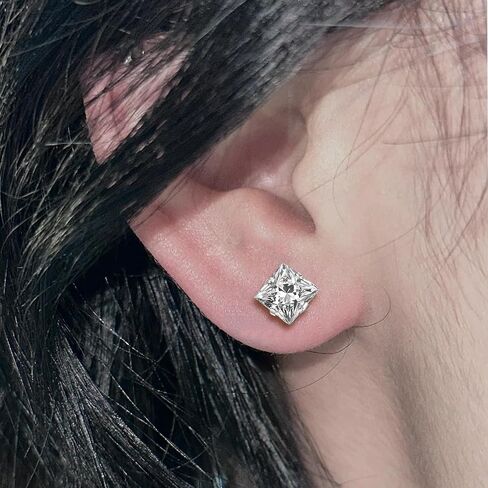 مقاييس Ruifan للآذان ASTM F136 Titanium Square Clear Cz Single Flare Tapers Screen Screen Dauges Earrings Earns Expander Strudding Kit Pister for Women Men 10g 8g 4g 4g 2g 0g 00g in Saudi Arabia
