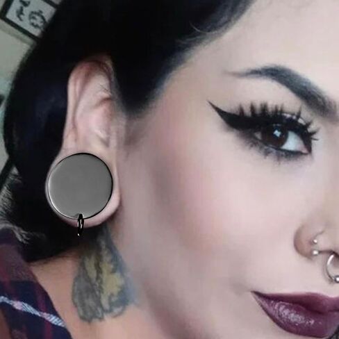 DIY Gauges Plugs for Ears Dangle 2 Pairs Stainless Steel DIY Ear Gauges Pendants Accessories Piercing Jewelry For Women Mens 4pcs in Saudi Arabia