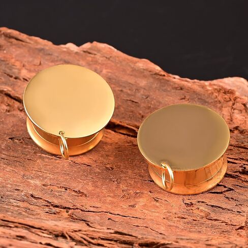 DIY Gauges Plugs for Ears Dangle 2 Pairs Stainless Steel DIY Ear Gauges Pendants Accessories Piercing Jewelry For Women Mens 4pcs in Saudi Arabia