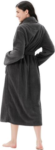 COOVA Premium Women's Plush Soft Robe – Fluffy, Warm Fleece Long Sherpa Bathrobe in Saudi Arabia