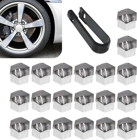 21 PCS CAR CAR CORGHS ، 0.75in/19mm CAPS SPER SPATS ، مضادة للسرقة مقاوم للماء أغطية صامدة الترباس مع مقطع الإزالة ، إكسسوارات الديكور للسيارات (أسود) in Kuwait