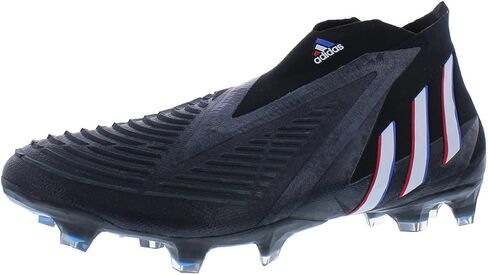adidas Unisex Edge.3 Predator Firm Ground Soccer Shoe, White/Solar Yellow/Power Blue (Low), 10 US Men in Saudi Arabia