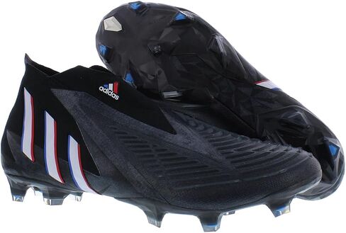 adidas Unisex Edge.3 Predator Firm Ground Soccer Shoe, White/Solar Yellow/Power Blue (Low), 10 US Men in Saudi Arabia
