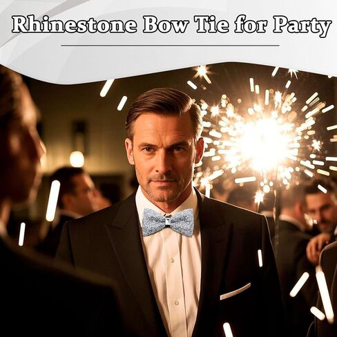 رابط القوس من راينستون للرجال الترتر بويس رابطة قابلة للتعديل مع قميص الحفلات للآدان الحفلات in Kuwait