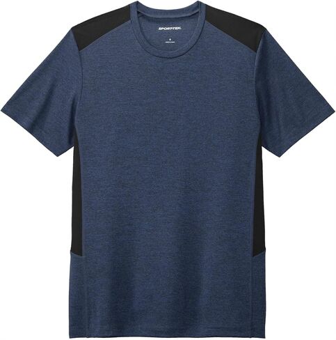 Sport-Tek Endeavor Tee. ST465 XL Black Heather/ Black in Saudi Arabia