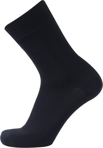 SUMADE Waterproof Socks,Unisex Novelty Athletic Water Resistant Breathable Lightweight Mid-Calf Sports Socks for Golf Cycling Running Hiking 1 Pair (Black,Medium) in Saudi Arabia