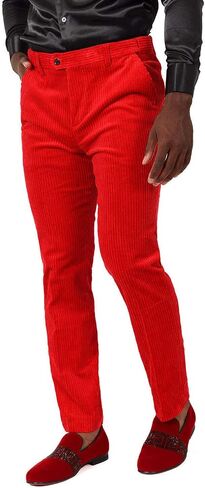 Barabas Men's Premium Corduroy Slim Velvet Dress Pants 2CPV1 in Kuwait